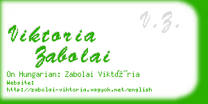 viktoria zabolai business card